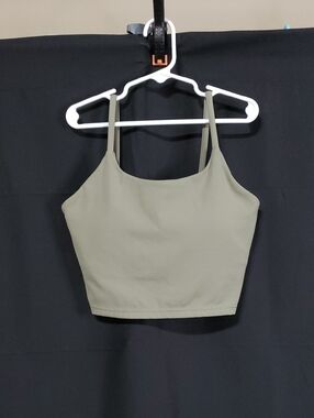 Adanola Ultimate Tank Bra Top In Olive Green. Size: Small